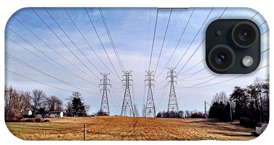 Power Lines iPhone Case featuring the photograph Power by Chris Montcalmo