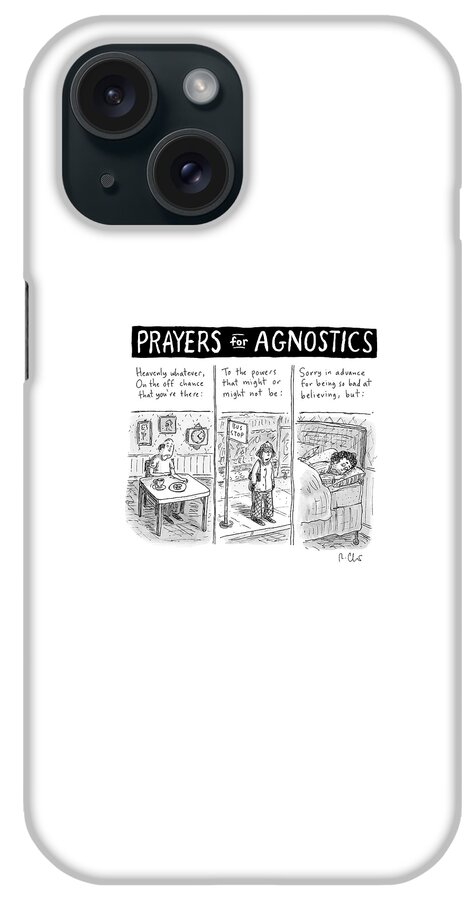 Prayers For Agnostic -- Three Panel Cartoon iPhone Case
