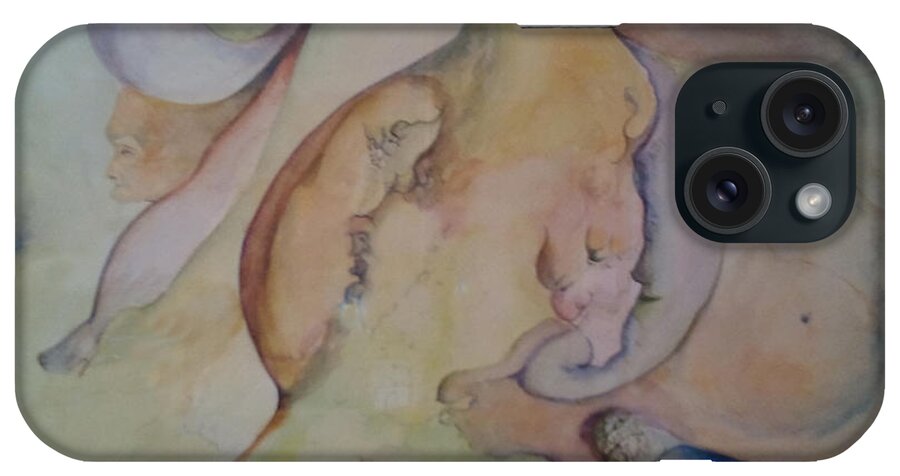 Sensual iPhone Case featuring the painting Pregnant With Desire One by Lynn Buettner