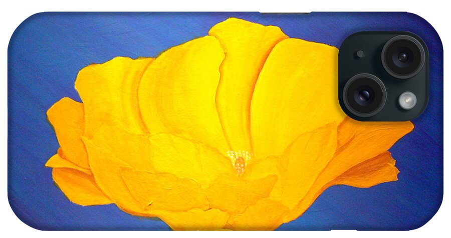 Desert Art iPhone Case featuring the painting Prickly Pear Flower by Karyn Robinson