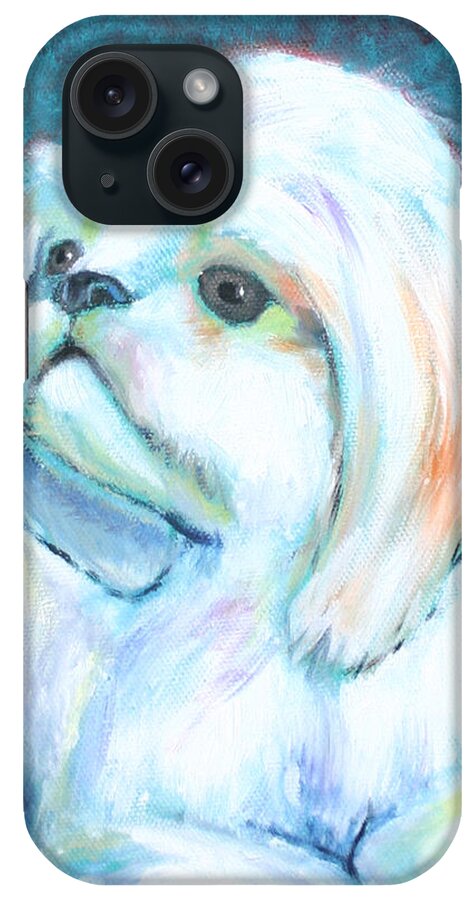 Small Dog iPhone Case featuring the painting Prince the Little Dog by Carol Jo Smidt