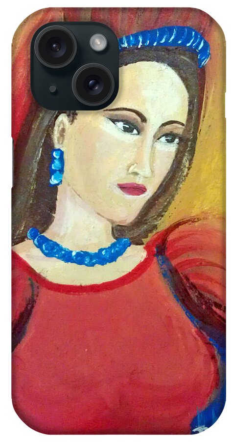 Female iPhone Case featuring the painting Princess by Deyanira Harris