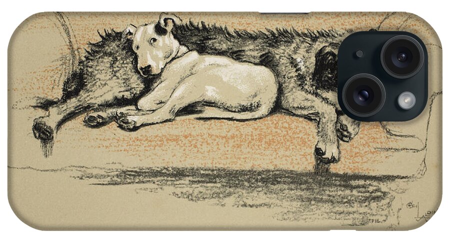 Dogs iPhone Case featuring the drawing Probation, 1930, 1st Edition by Cecil Charles Windsor Aldin