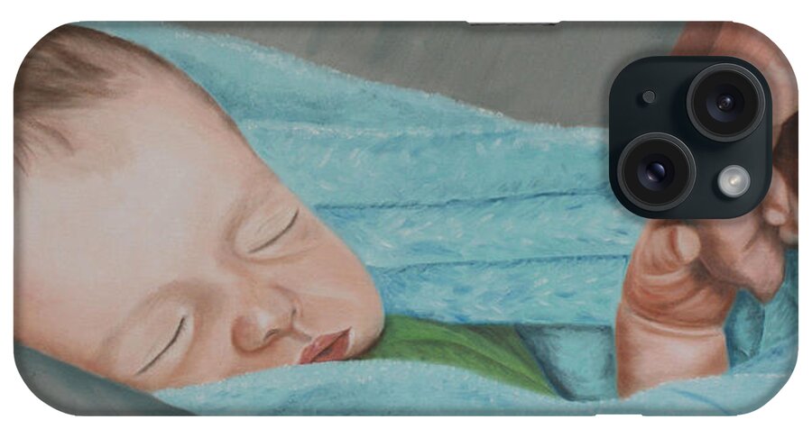 Baby iPhone Case featuring the painting Psalm Four Eight by Jill Ciccone Pike