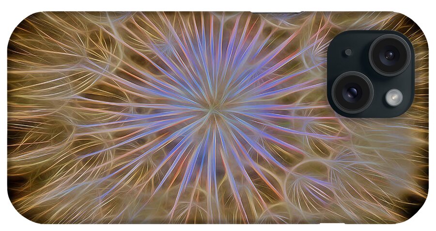 Dandelion iPhone Case featuring the photograph Psychedelic Dandelion Art by James BO Insogna