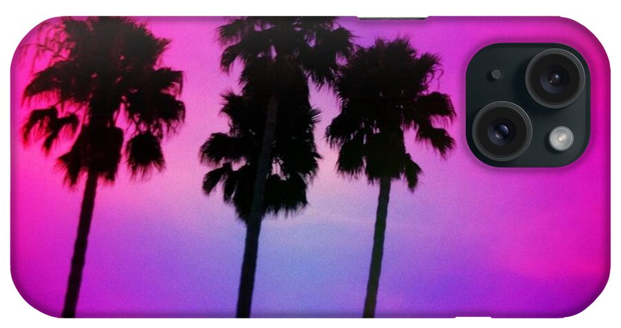 Palm Trees iPhone Case featuring the photograph Psychedelic Palms by Denise Railey