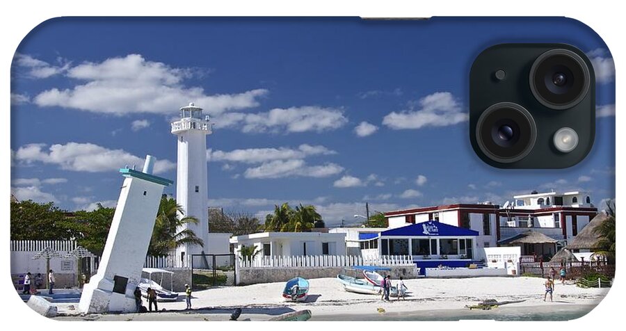Photography iPhone Case featuring the photograph Puerto Morelos Lighthouses by Sean Griffin