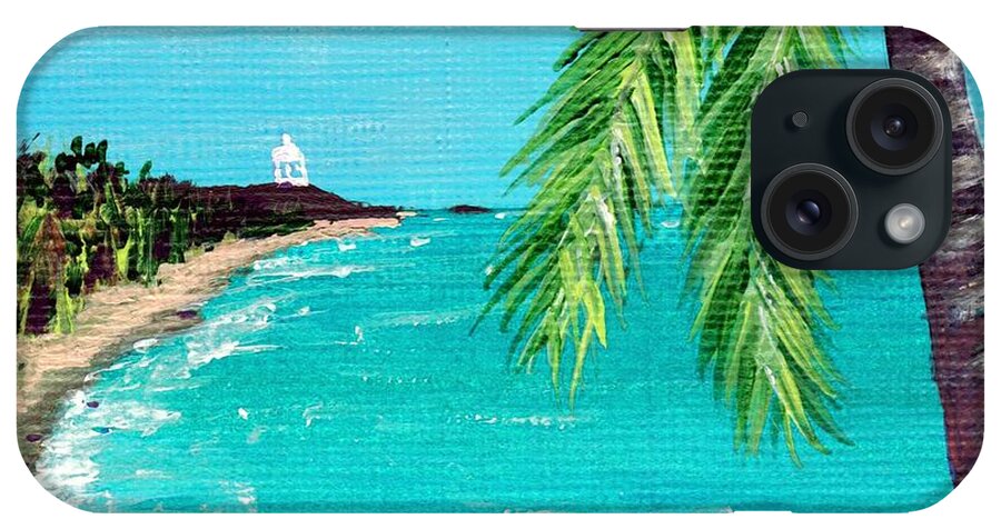 Interior iPhone Case featuring the painting Puerto Plata Beach by Anastasiya Malakhova