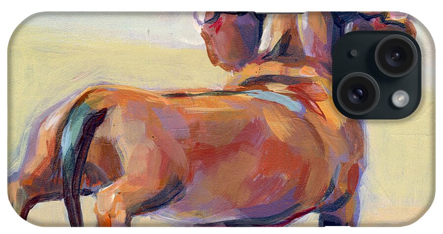 Daschund iPhone Case featuring the painting Puppy Butt by Kimberly Santini