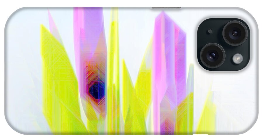 Purple iPhone Case featuring the digital art Purple Abstract by Rafael Salazar