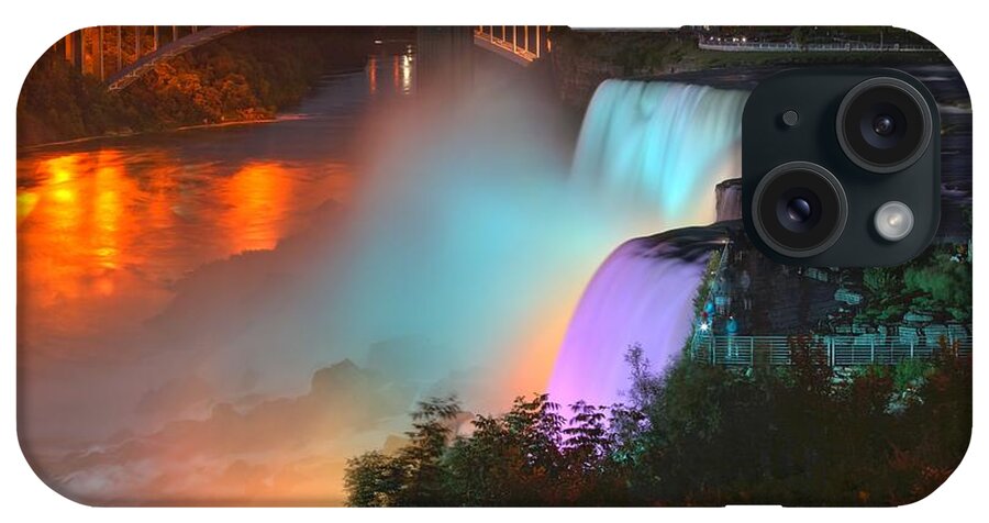 Niagara Falls iPhone Case featuring the photograph Purple Blue And Yellow At American by Adam Jewell