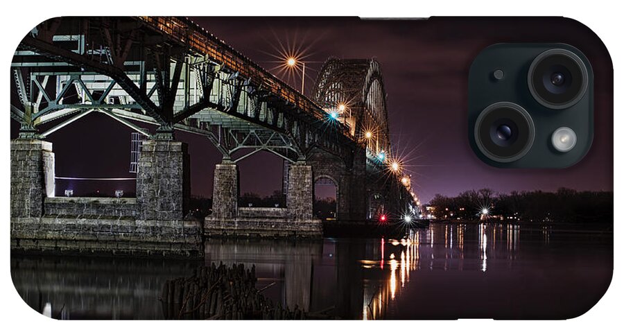 Tacony Bridge iPhone Case featuring the photograph Purple haze by Rob Dietrich