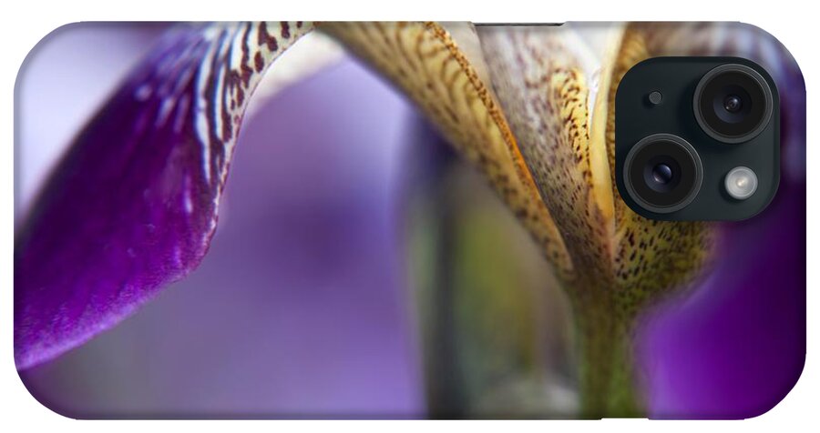 Floral iPhone Case featuring the photograph Purple Iris 1 by Theresa Tahara