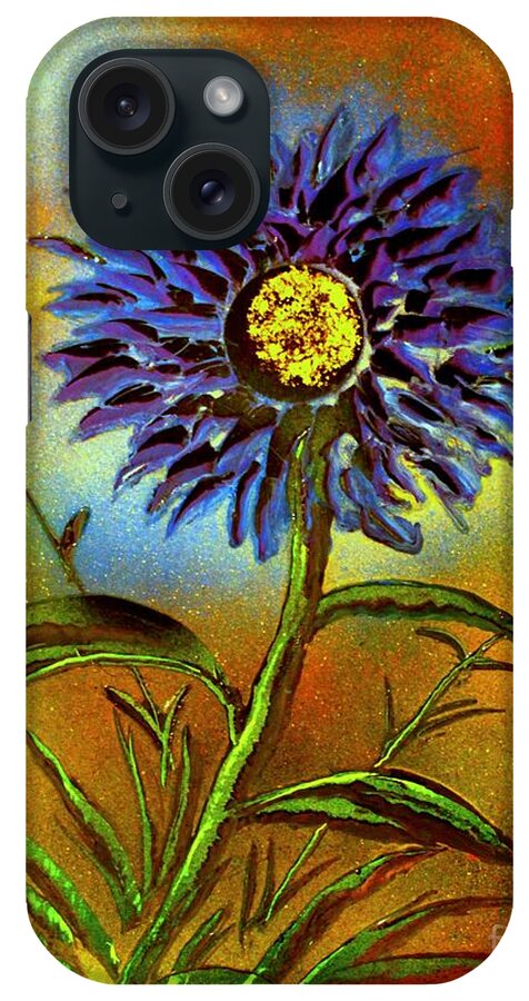 Painting iPhone Case featuring the painting Purple Petals by Greg Moores