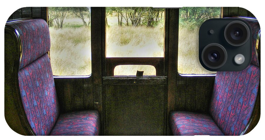 Steam Train iPhone Case featuring the photograph Old Train Window Seats by Nina Ficur Feenan