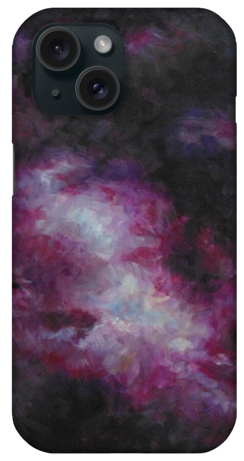 Skyscape iPhone Case featuring the painting Purple storm by Susan Moore