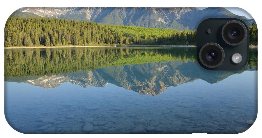 Flpa iPhone Case featuring the photograph Pyramid Mountain And Patricia Lake by Bill Coster