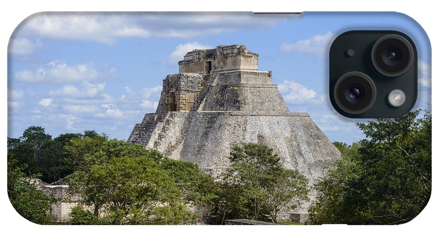 Uxmal iPhone Case featuring the photograph Pyramid of the Magician by Oscar Gutierrez