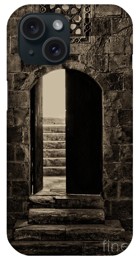Fatimid iPhone Case featuring the photograph Qalawun Doorway Cairo by Nigel Fletcher-Jones