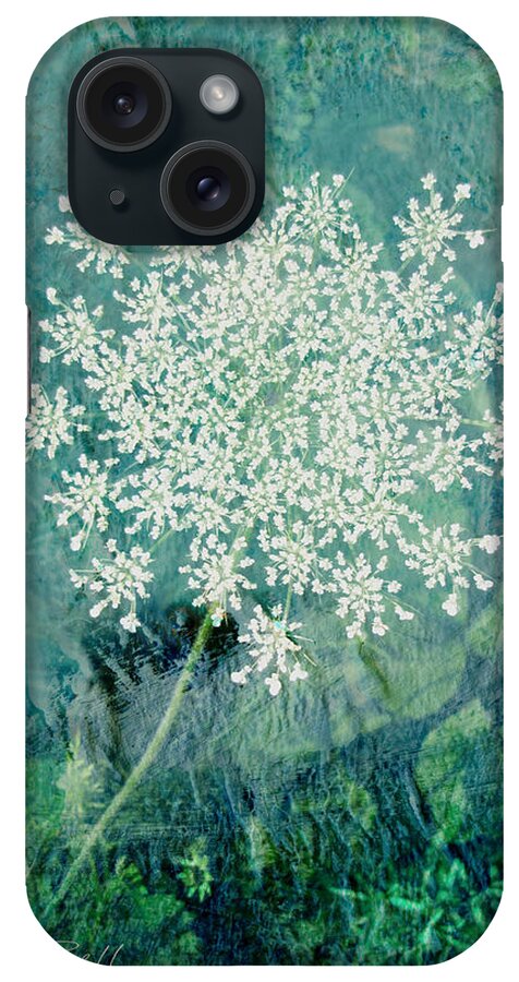 Flower iPhone Case featuring the digital art Queen Anne's Lace by Ann Powell