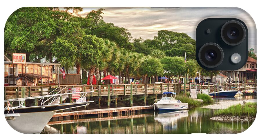 Murrells Inlet Sunrise iPhone Case featuring the photograph Quiet Morning at the Inlet II by Mike Covington