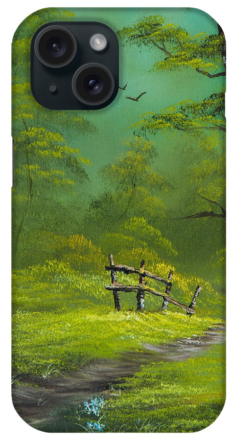 Landscape iPhone Case featuring the painting Quiet Trail by Chris Steele