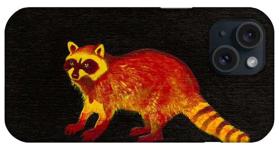  iPhone Case featuring the painting Raccoon by Stefanie Forck