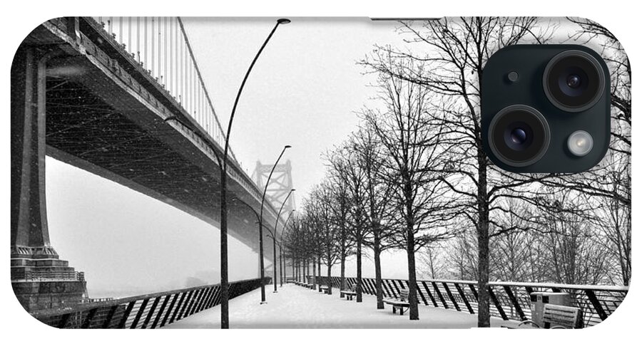 Ben Franklin Bridge iPhone Case featuring the photograph Race Street Pier 2 by Andrew Dinh