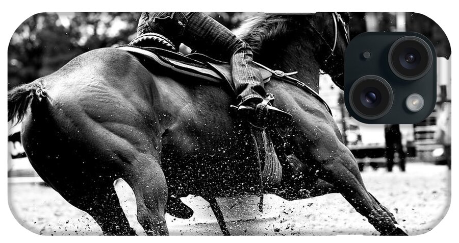 Horse iPhone Case featuring the photograph Racing the Barrels by Lincoln Rogers