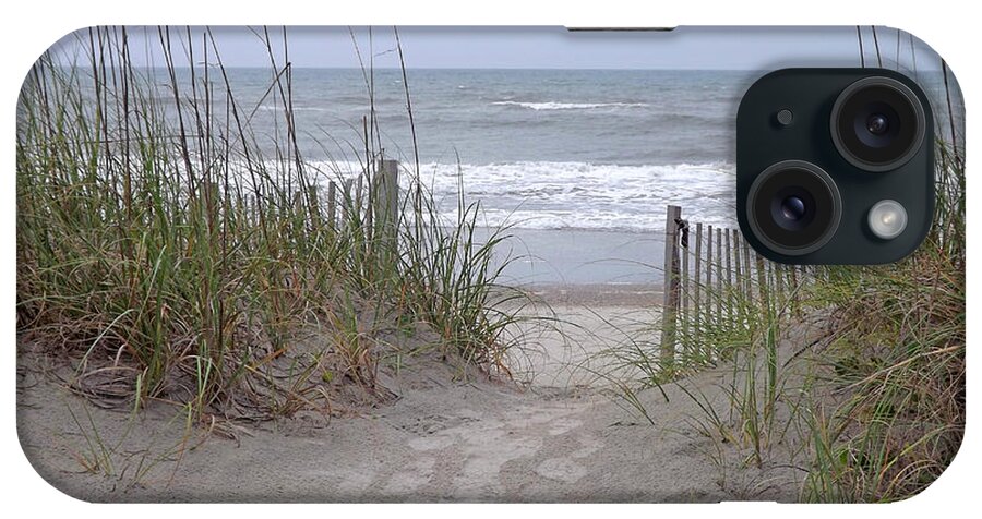 Background iPhone Case featuring the photograph Rain Storm on Beach by Bill TALICH