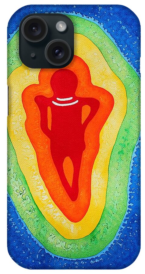 Lightbody iPhone Case featuring the painting Rainbow Body original painting by Sol Luckman