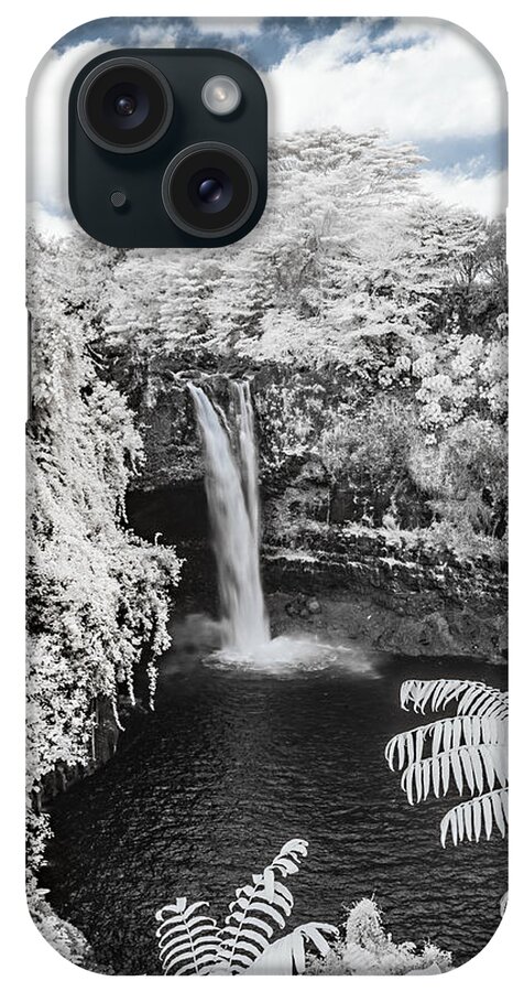 720 Nm iPhone Case featuring the photograph Rainbow Falls in Infrared 1 by Jason Chu