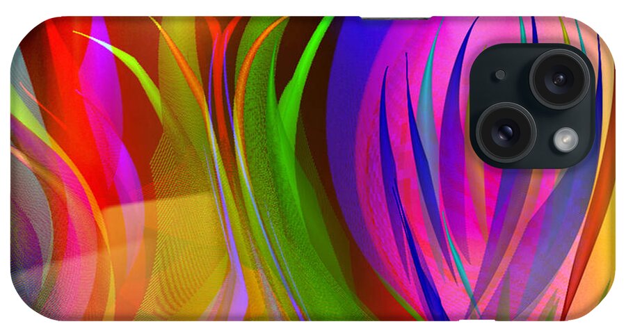 Digital Art Abstract Rainbow Of Thoughts iPhone Case featuring the digital art Rainbow of Thoughts by Gayle Price Thomas