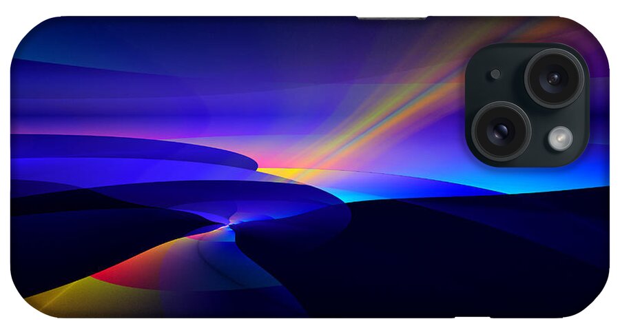 Digital iPhone Case featuring the digital art Rainbow Pathway by Gary Blackman