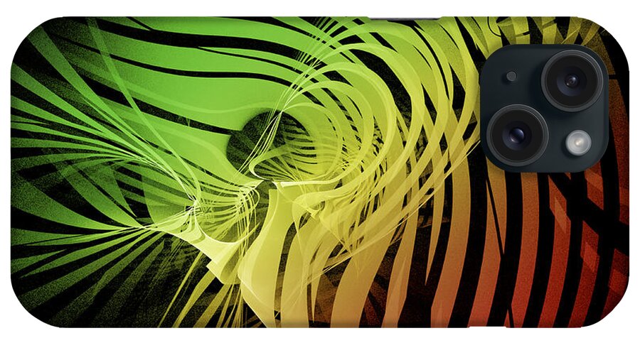 Fractal Art iPhone Case featuring the digital art Rainbow Ribs by Richard J Cassato