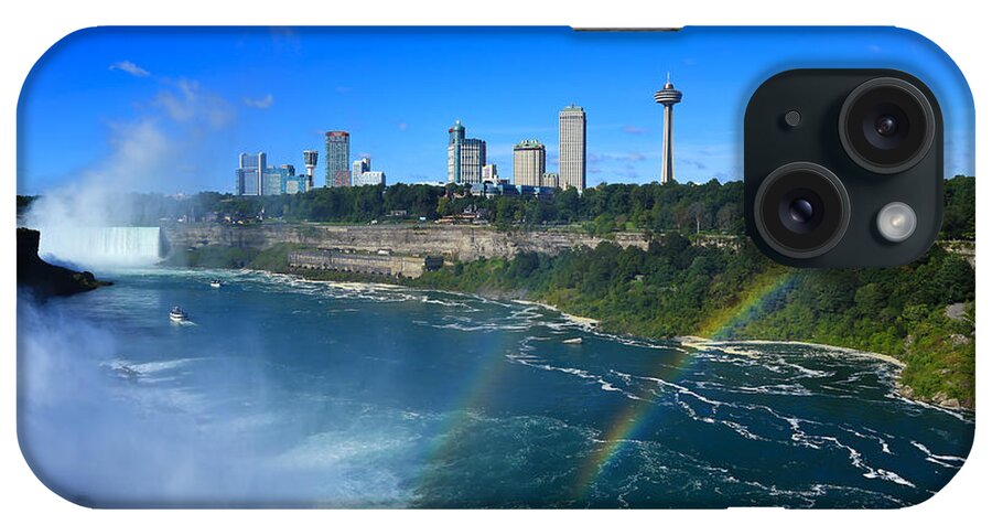 Rainbows Over Niagara iPhone Case featuring the photograph Rainbows Over Niagara by Rachel Cohen