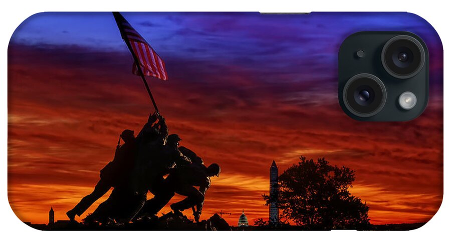 Iwo iPhone Case featuring the photograph Raising The Flag by Metro DC Photography