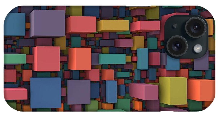 Cubes iPhone Case featuring the digital art Random Cubes by Lyle Hatch