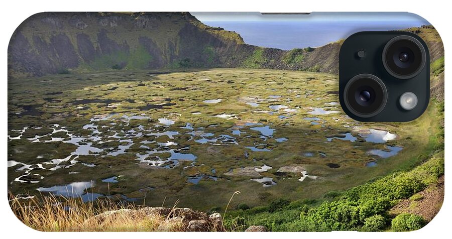 Tranquility iPhone Case featuring the photograph Rano Kau Crater, Rapa Nui by 27ray Ii
