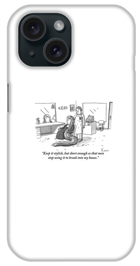 Rapunzel Sits In A Barber's Chair iPhone Case