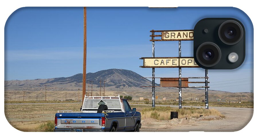 America iPhone Case featuring the photograph Rawlins Wyoming - Grandma's Cafe by Frank Romeo