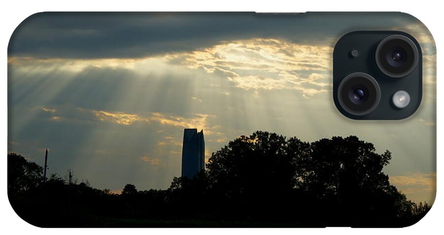 Sun iPhone Case featuring the photograph Rays of Hope in Oklahoma by Roseann Errigo