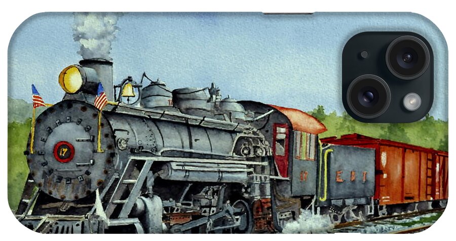 Locomotive iPhone Case featuring the painting Ready to Roll 17 by John W Walker