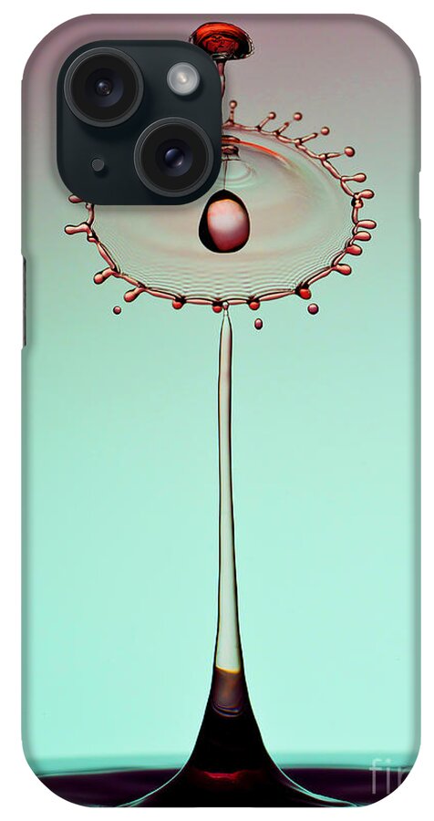 Waterdrop iPhone Case featuring the photograph Red accent by Jaroslaw Blaminsky