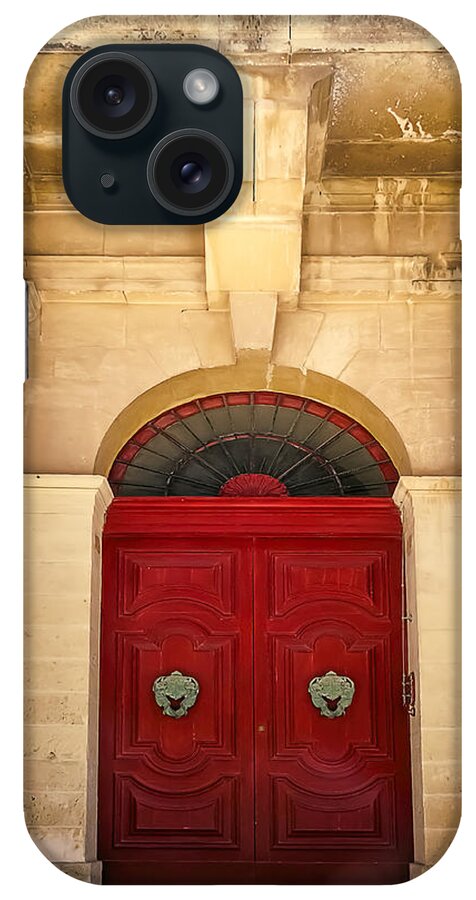 Architecture iPhone Case featuring the photograph Red Door by Maria Coulson
