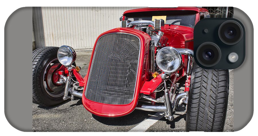 Hot Rod iPhone Case featuring the photograph Red Ford Hot Rod by Ron Roberts