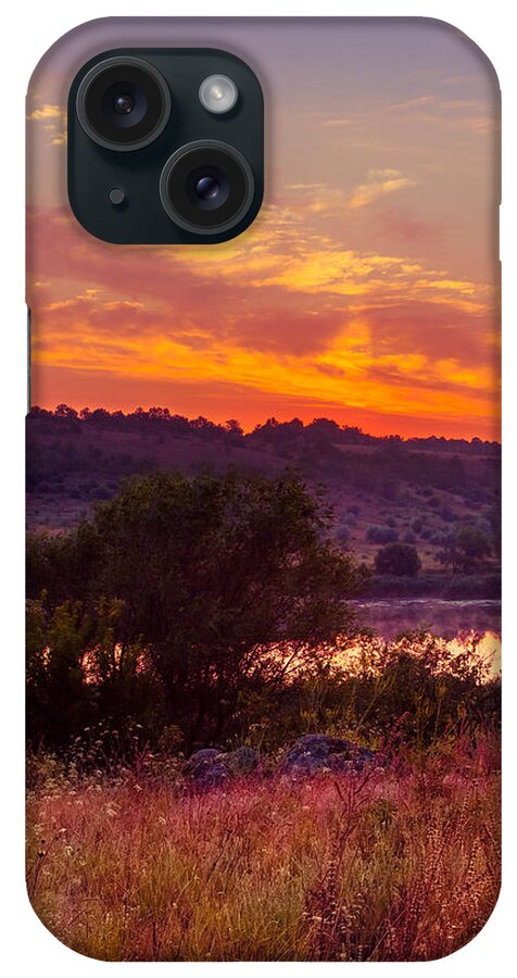 Landscape iPhone Case featuring the photograph Red grass by Dmytro Korol