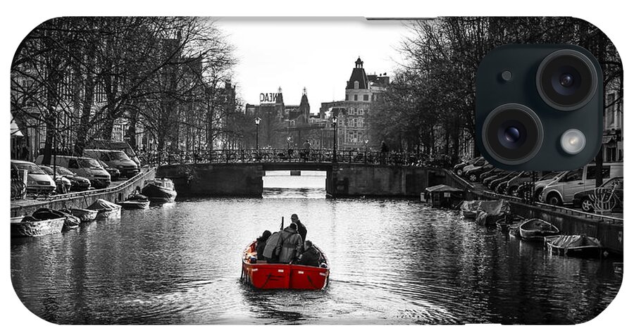Black And White iPhone Case featuring the photograph Red by Gunnar Orn Arnason