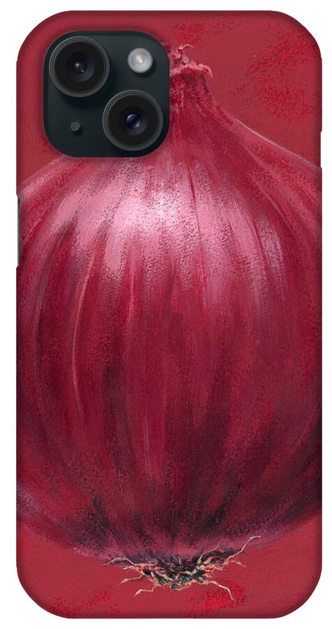 Brian James iPhone Case featuring the painting Red Onion by MGL Meiklejohn Graphics Licensing
