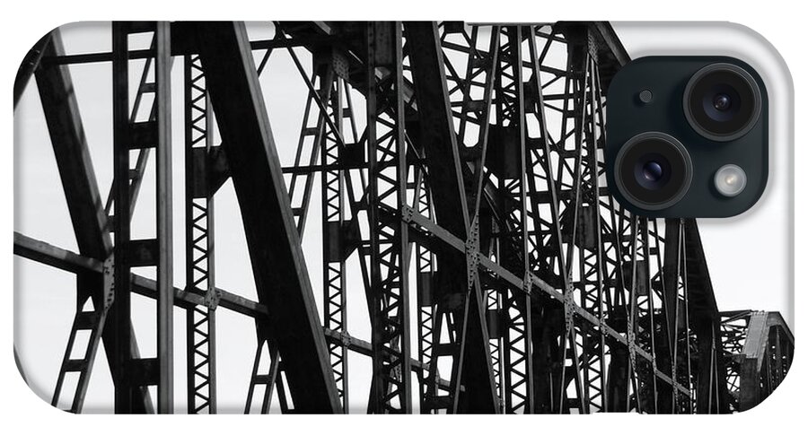 Bridge iPhone Case featuring the photograph Red River Train Bridge #4 by Robert ONeil